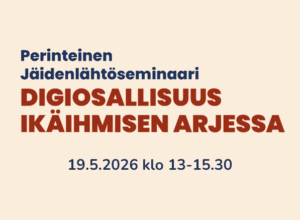 Jäidenlähtöseminaari 19.5. klo 13